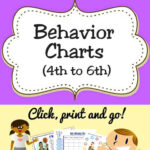 FREE Printable Behavior Charts For Teachers Students 4th 6th Grade