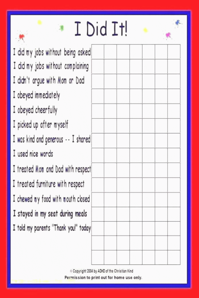 Free Printable Classroom Behavior Chart Printable Templates