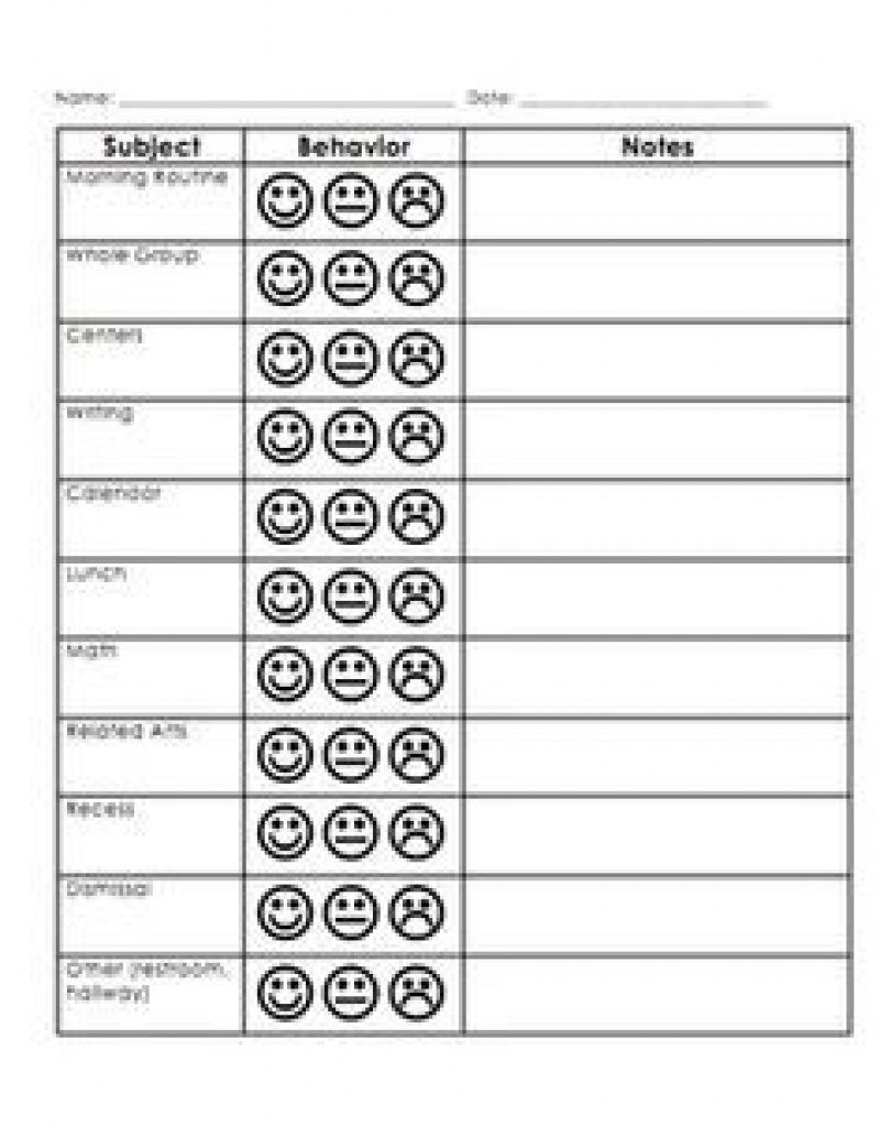 Free Printable Editable Free Smiley Face Behavior Chart Printable And 