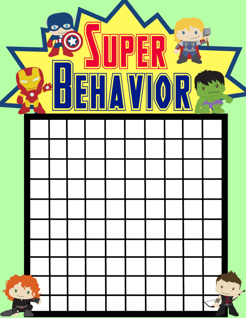 Free Printable Good Behavior Chart Printable Templates