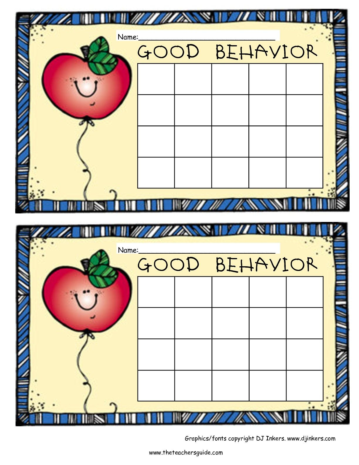 Free Printable Reward Charts Classroom Behavior Chart Incentive