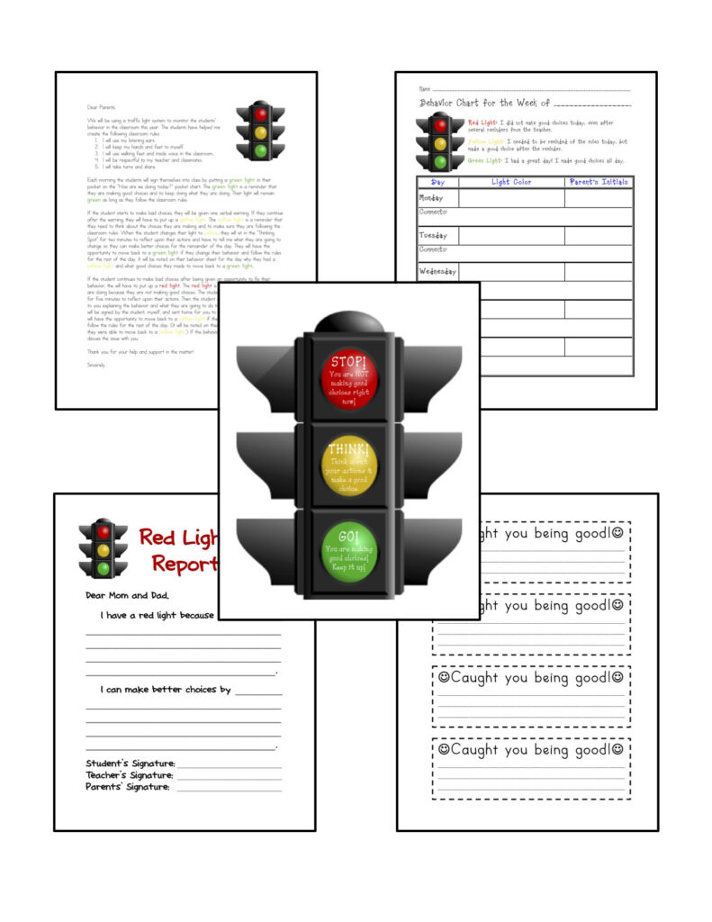 Free Printable Traffic Light Behaviour Chart