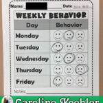 Free Smiley Face Behavior Chart For Individual Log Weekly Daily Tracker