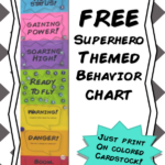 Free Superhero Themed Behavior Chart From Elementary Endeavors On