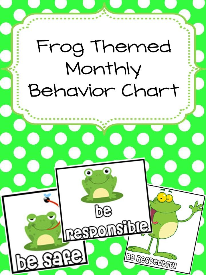 Frog Themed Monthly Behavior Charts Editable Behaviour Chart 