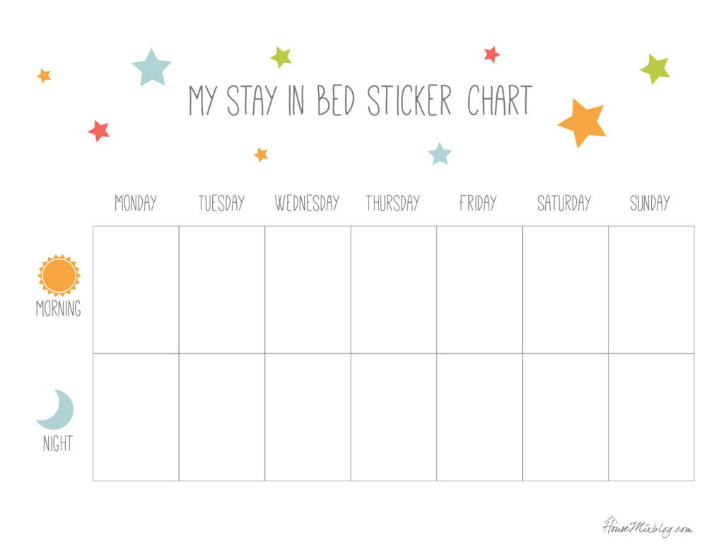 Getting My Kids To Stay In Bed Toddler Sticker Chart Toddler Sleep 