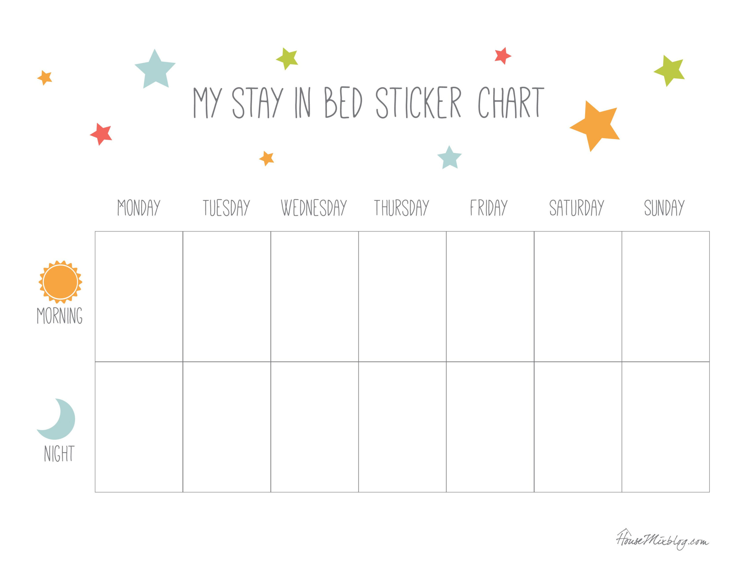 Getting My Kids To Stay In Bed Toddler Sticker Chart Toddler Sleep 