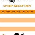 Halloween Or October Behavior Chart Weekly Printable Easy Halloween