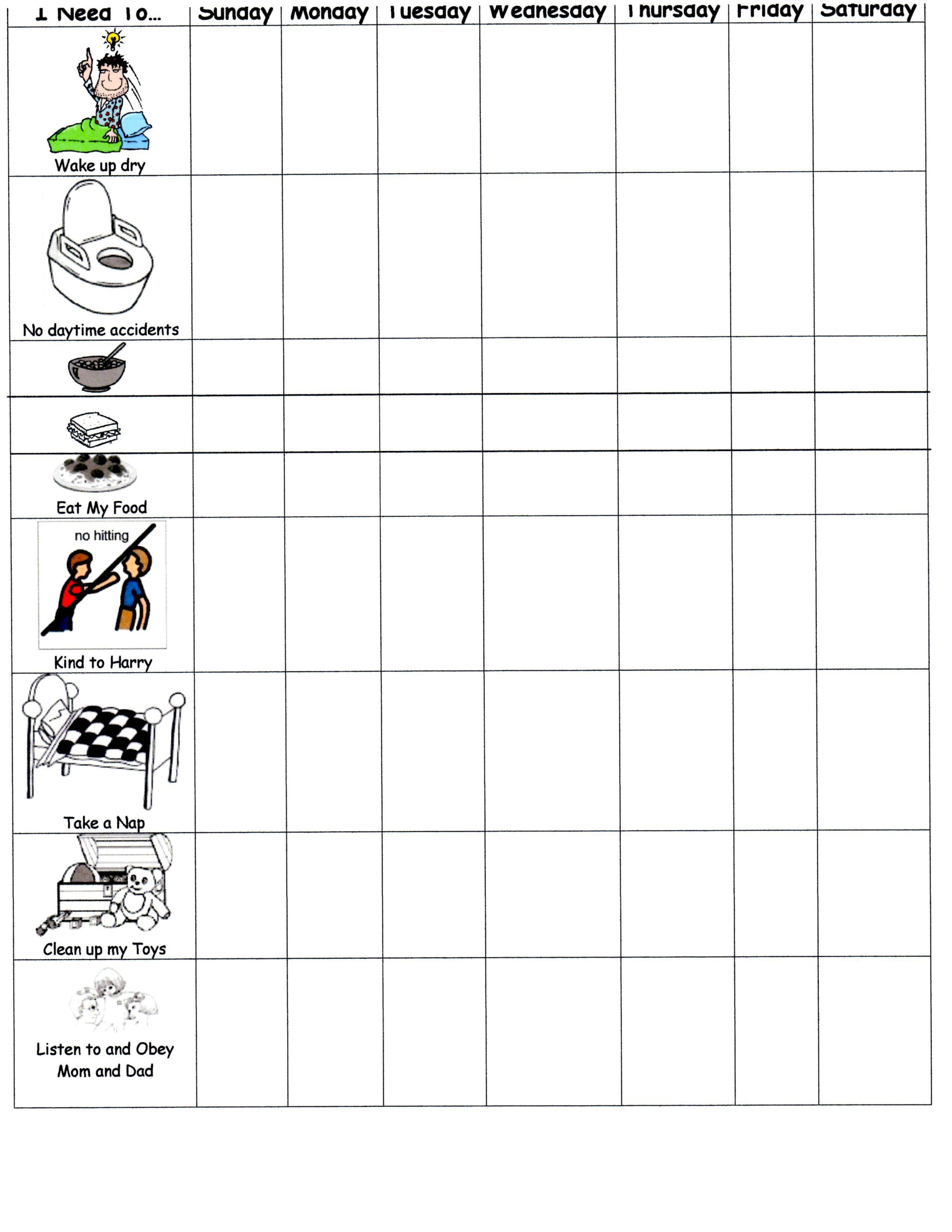 Ideas For Behavior Charts For Home