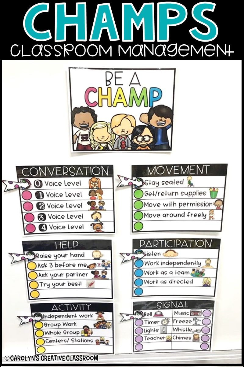 Incorporate CHAMPS Into Your Classroom With This EASY Prep Chart Print