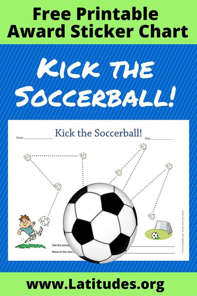 Kick The Soccer Ball Star Chart ACN Latitudes Behaviour Chart Kids 