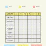 Kids Behavior Chart In PSD Illustrator Word PDF Download