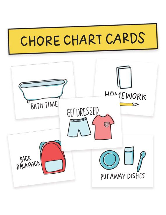 Kids Chore Chart Printables Morning Afternoon Evening Cards Chores 