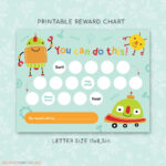 Kids Robots Reward Chart Printable Robot Chore Chart Kid s Sticker