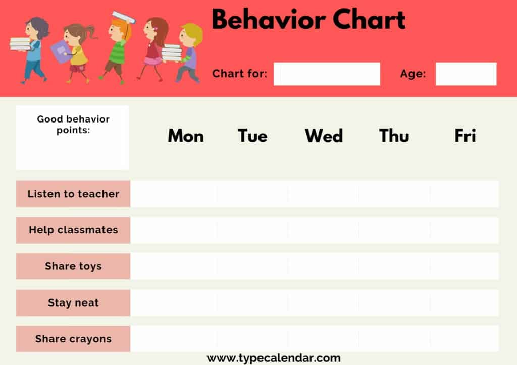 Kindergarten Behavior Chart Pdf Vrogue co