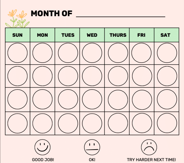 Monthly Behavior Chart Free Printable Goally