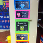 Owl dorable Behavior Clip Chart Chalkboard Style Owl Theme Classroom