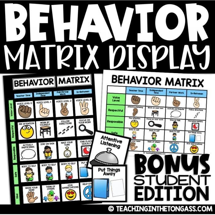 PBIS Behavior Matrix Assemble The Pieces To Create Your Own Classroom