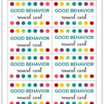 PDF Good Behavior Punch Card Reward Card For Kids In 2020 Behavior