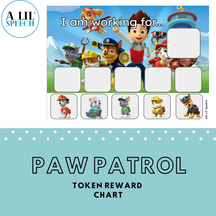 Personalized Paw Patrol Reward Chart Behavior Chart E Vrogue co