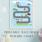 Printable Behavior Chart Racetrack Reward Chart Chore Chart Etsy