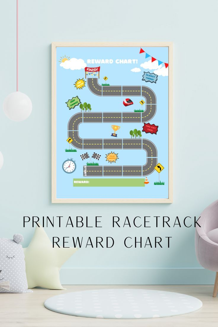 Printable Behavior Chart Racetrack Reward Chart Chore Chart Etsy