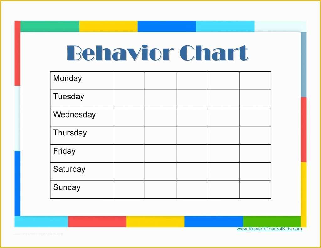 Printable Behavior Chart Template