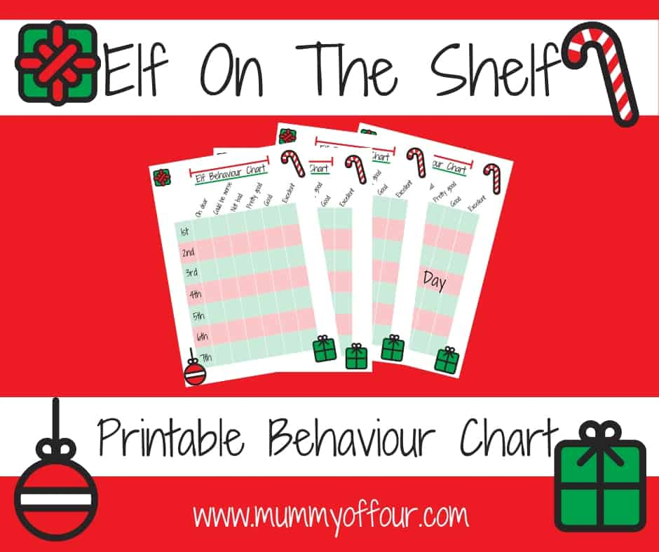 Printable Behaviour Chart From Elf On The Shelf Mummy Of Four