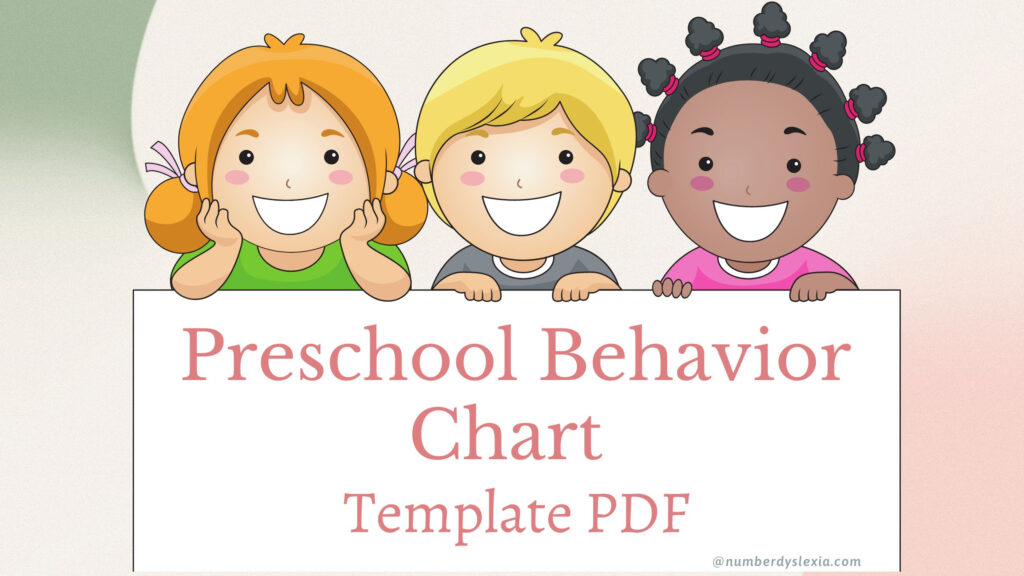 Printable Preschool Behavior Chart Template PDF Included Number 