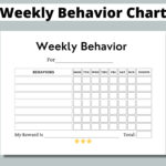 Printable Weekly Behavior Chart Prntbl concejomunicipaldechinu gov co