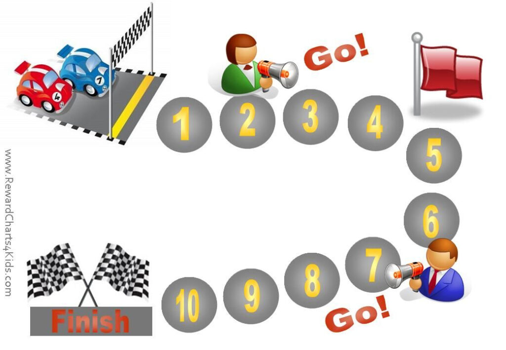 Race Car Behavior Chart Printable BehaviorChart