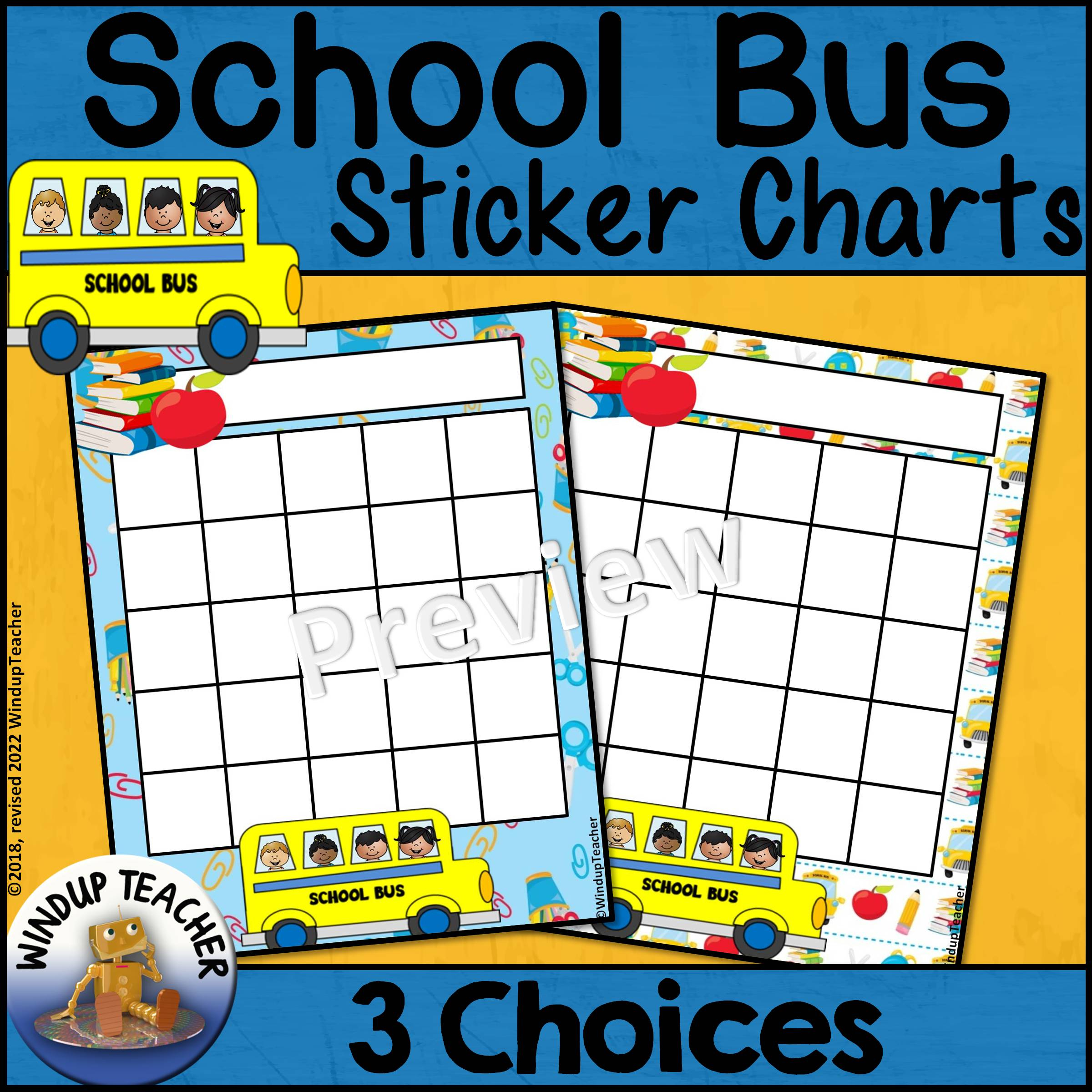 School Bus Sticker Charts Classful