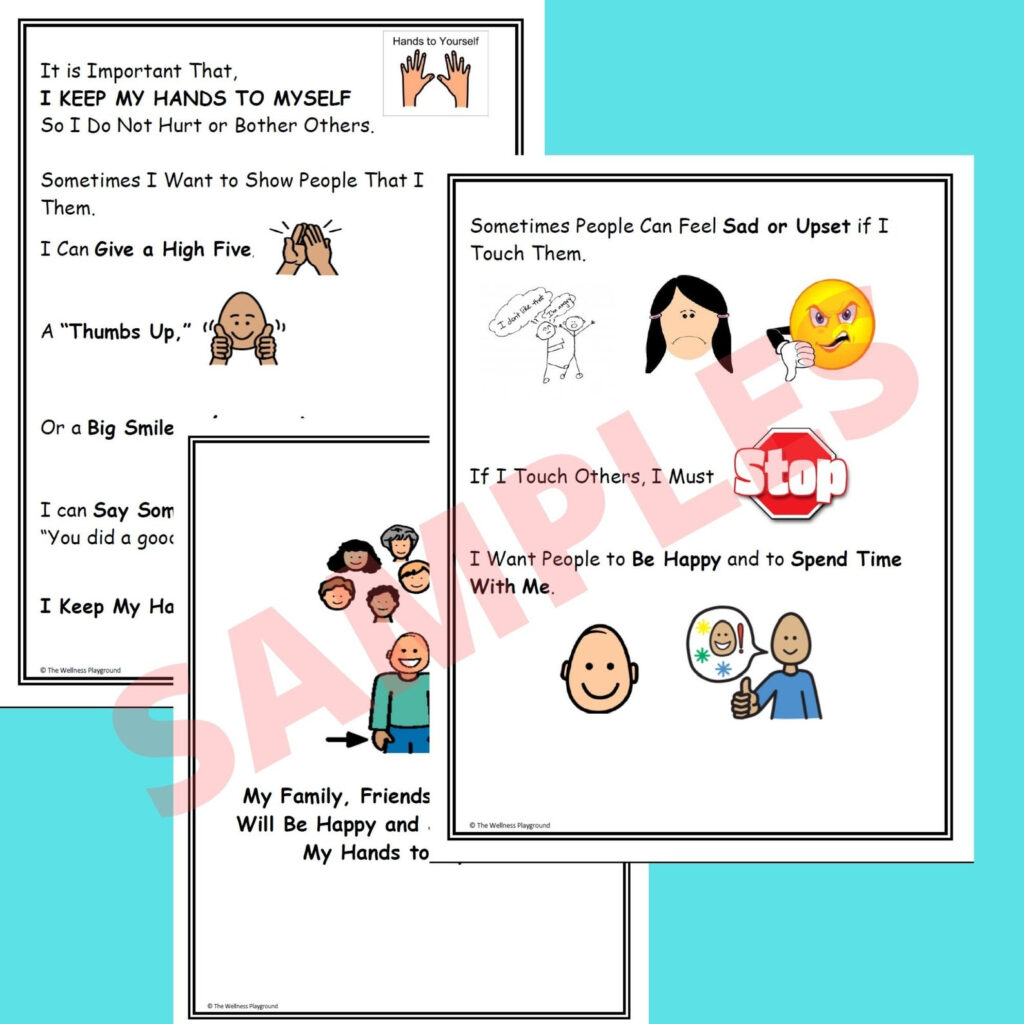 Social Story Keeping Hands To Self Printable Social Story ADHD Autism 