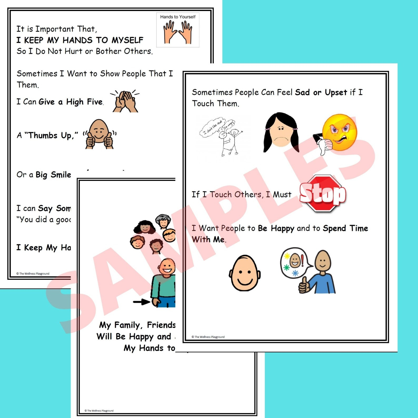 Social Story Keeping Hands To Self Printable Social Story ADHD Autism