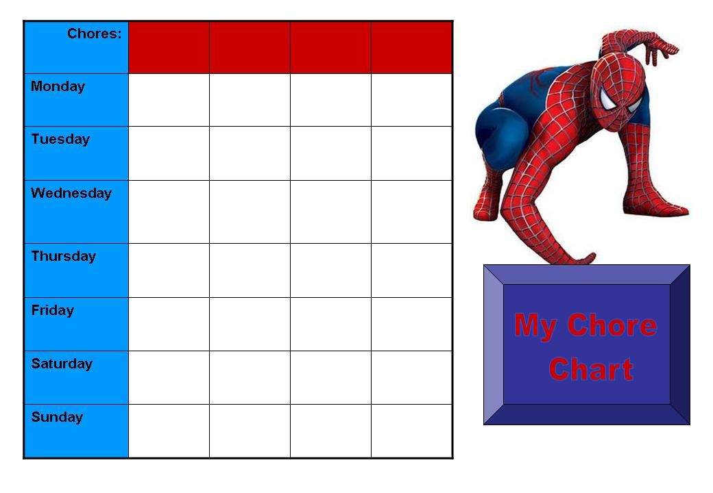 Spiderman Behavior Chart Printable PrintableBehaviorChart