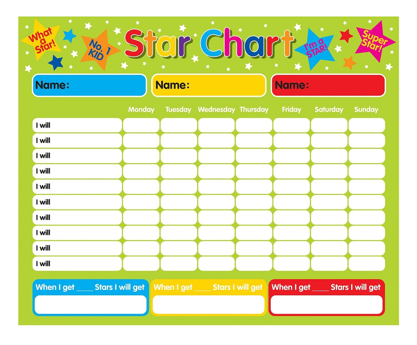 Star Chart For Behavior