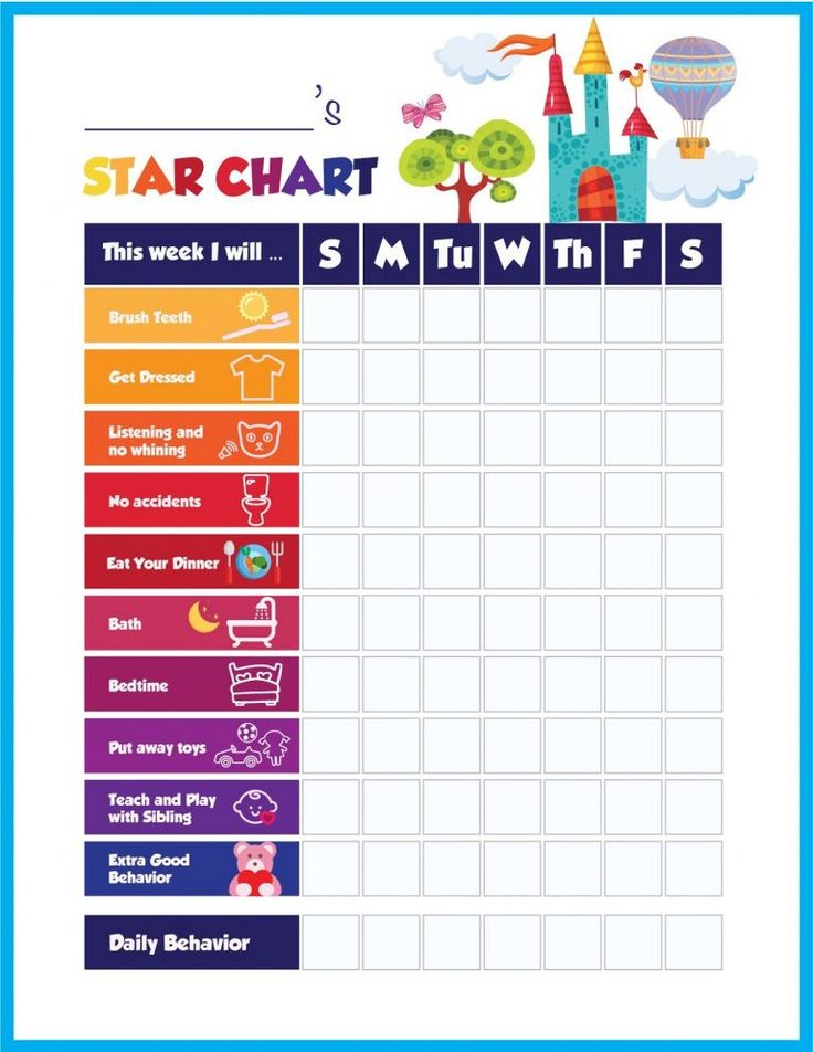 Star Reward Chart Behavior Full Pages K5 Worksheets Reward Chart 