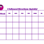 Sticker Chart For Following Directions Quickly Sticker Chart