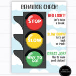 Stop Light Behavior Chart Printable Download Behavior CLIP Chart