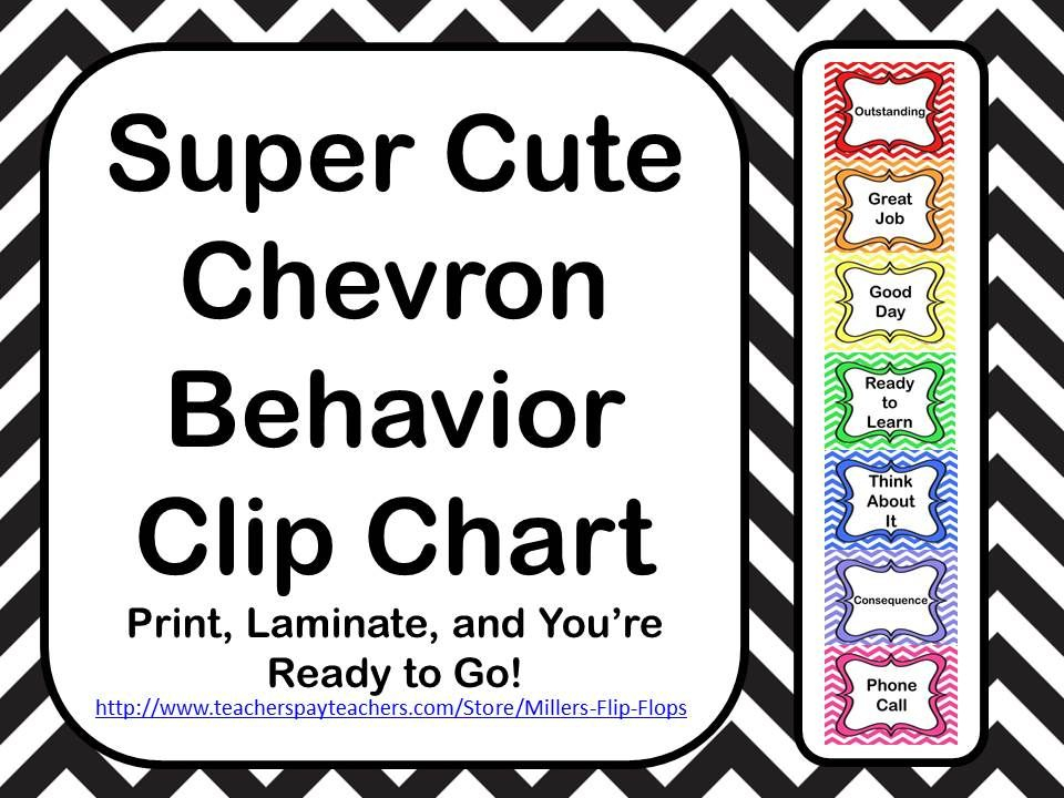 Super Cute Chevron Behavior Clip Chart Looking For A Really Cute Clip 