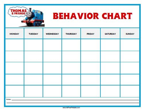 Thomas Tank Engine Behavior Chart Behaviour Chart Printable Reward