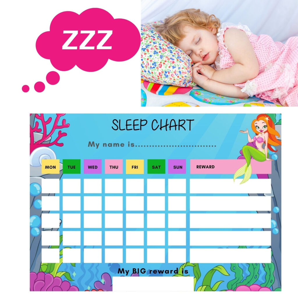 Toys SLEEP CHART Sleeping Training Chart Instant Download Behavior 