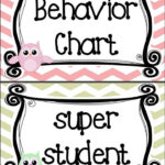 Two Signs With The Words Behavior Chart And Super Student Written In