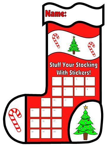 Winter And Christmas Sticker Charts A Fun Way To Chart Your Students 